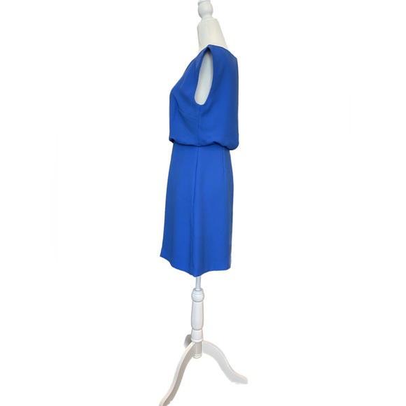 Banana Republic Blue Cap Sleeve Drape Back Dress - Size “0” Petite. - Picture 4 of 8